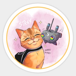 A Stray cat with his bot friend Sticker